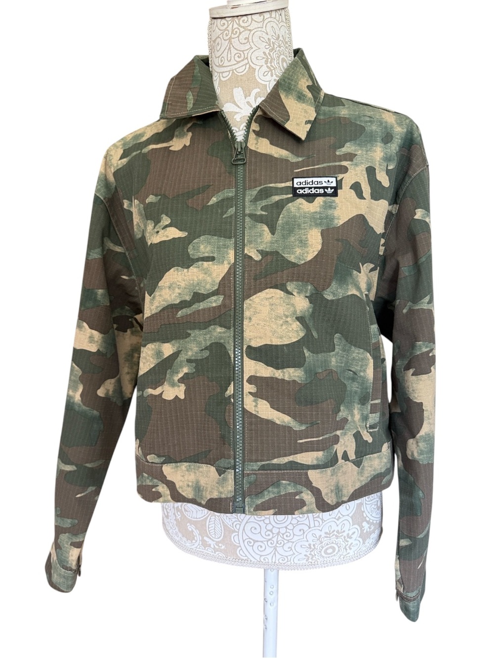 Adidas cropped camo jacket